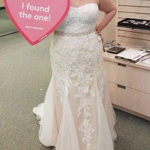 Mermaid lace wedding gown